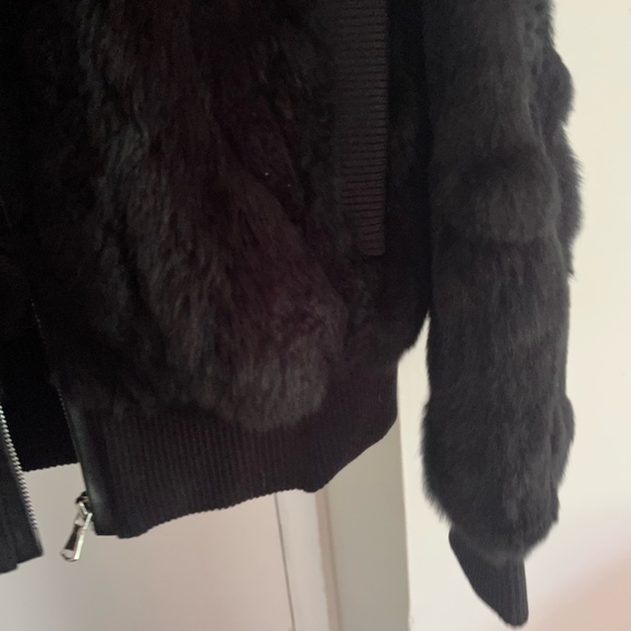 Black rabbit fur short coat - Picture 10 of 10